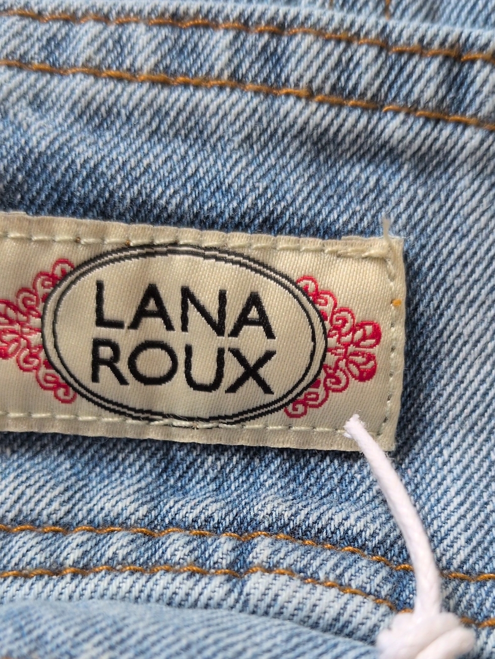 Lana Roux 90s Retro Dungaree Utility Cargo Denim Overalls XS - Picture 14 of 16